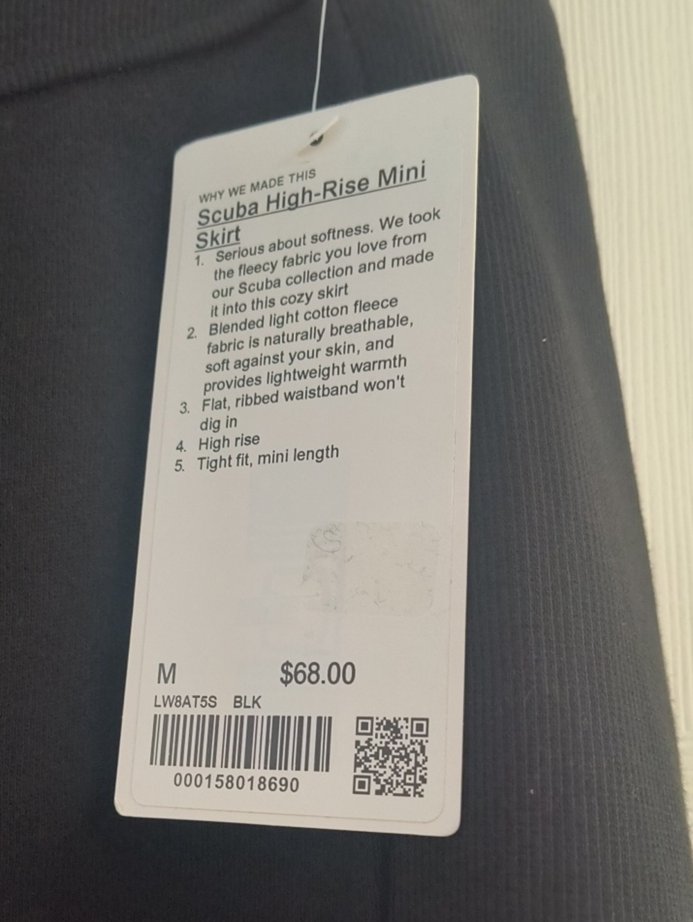 Lululemon Scuba High-Rise Mini Skirt Black Size M - Picture 6 of 6